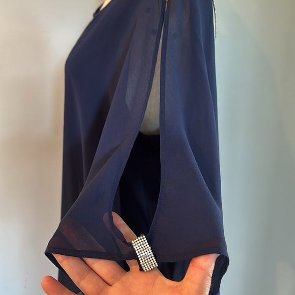 Luxology Women’s Large Navy Formal Pantsuit - Picture 5 of 11